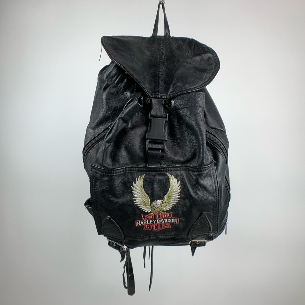 Authentic VTG Harley Davidson leather backpack